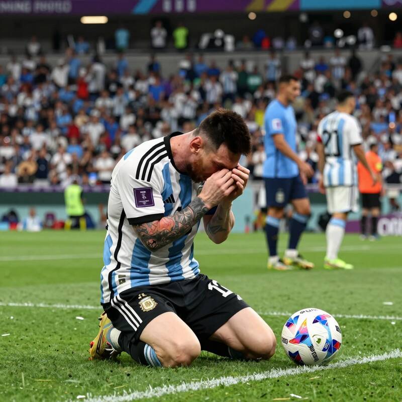 Messi khóc giữa hỗn loạn: Argentina thua trận, thua cả hình ảnh - 2738